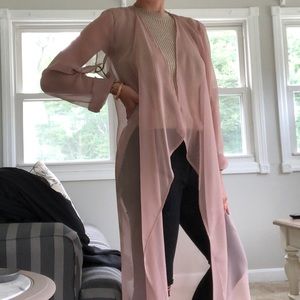 Sheer Tan Long Cartigan